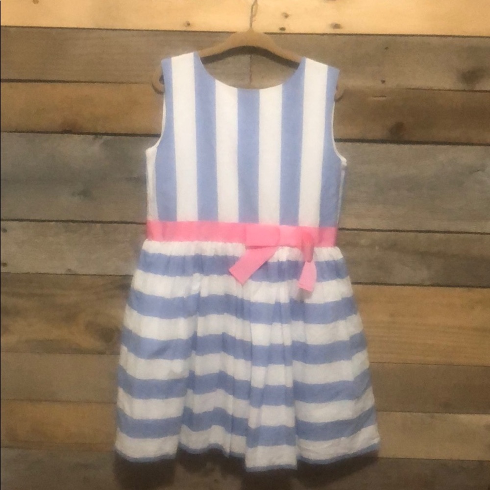 White and Blue Striped Dress